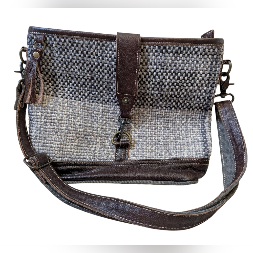 Myra Bag Crossbody Purse Texurized Look & Leather - Picture 5 of 15